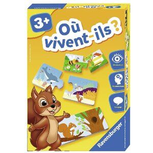 New Sealed Ravensburger Game Jeu Où vivent-ils ? (Where do they live?) French